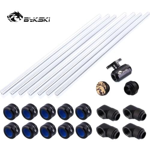 Bykski Fitting Kit for OD12mm/14mm/16mm Hard Tube /Rigid Fitting Combo /PETG Tube /Hand Compression Connector Fitting / 6 Colors