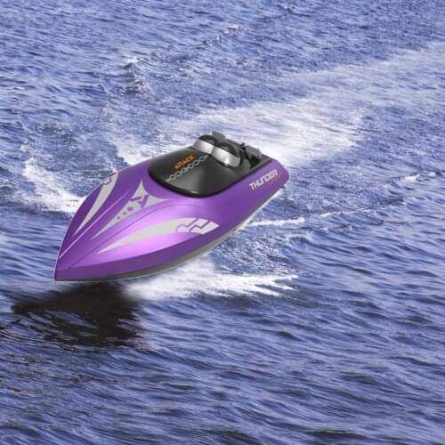 Remote Control Boat H112 4 Channel 2.4GHz Purple RC Boat Racing Boat With 180 degree flip Chargeable Battery Toys Gift For Kids