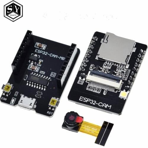 1PCS ESP32-CAM-MB WIFI ESP32 CAM Bluetooth Development Board with OV2640 Camera MICRO USB to Serial Port CH340G 4.75V-5.25V
