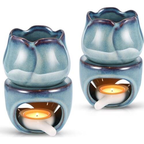 Fashion Oil Burners Candle Aromatherapy Furnace Ceramic Scent Lavender Fragrance Aromatherapy Diffuser Gift Home Decor