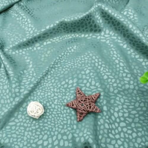 Soft Leopard Pattern Jacquard Satin Fabric for Women Dress,Shirts,Sleepwear Cloth Black White Champagne Green Blue by the meter