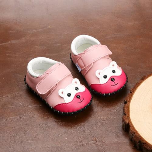Cartoon men and women baby toddler shoes spring 4-12 months baby soft bottom shoes manual step before the girls shoes