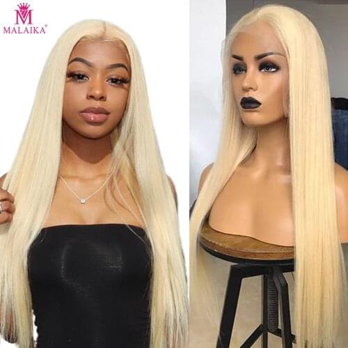 Malaika Hair 613 Wig Blonde 13x4 Lace Front Human Hair Wigs Brazilian Straight Human Hair Wigs T Part 30 inch Lace Front Wig