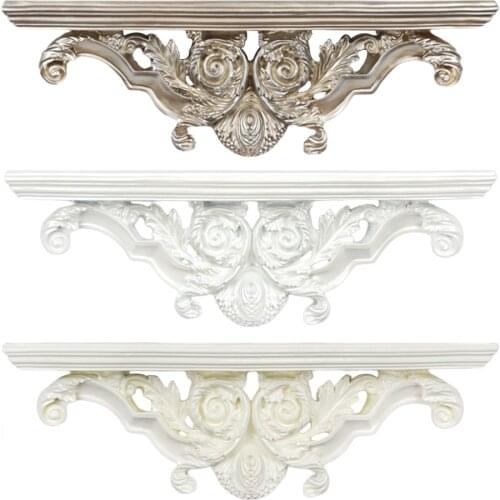 European Style Floating Shelves Wall Mounting Creative Storage Rack Office Bathroom Living Room Wall Decor