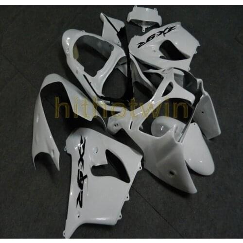 Custom motorcycle cowl for ZX-9R 2000 2001 ZX9R 00-01+Free bolts+white ABS Fairings