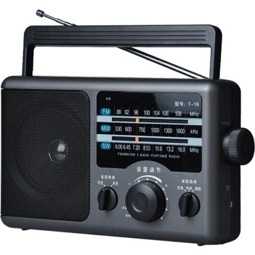 Portable full band FM/AM/WM radio large speakers stereo radio dual power supply broadcast built-in speaker radios headphone port