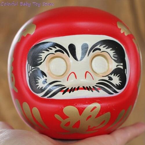 4 Inch Japanese Ceramic Daruma Doll Lucky Cat Fortune Ornament Money Box Office