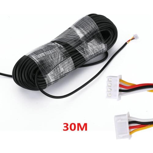 30M 2.54*4P 4 wire cable for video intercom Color Video Door Phone doorbell wired Intercom