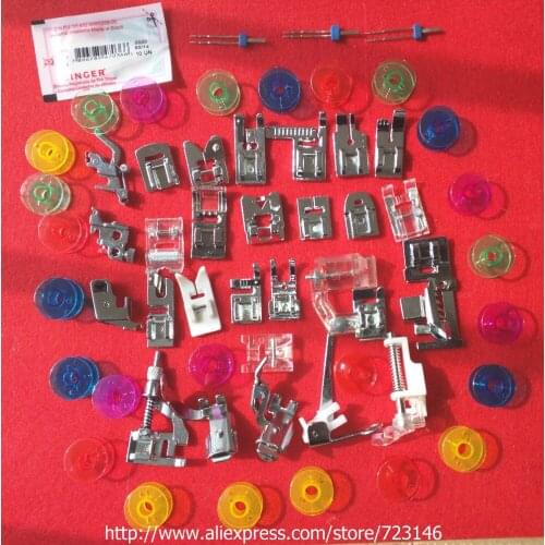 65pcs Presser Foot Feet boobin needle Domestic Sewing Machine Presser-Foot Set PFAFF 130 1371P 139 204 205 206 207 208 209