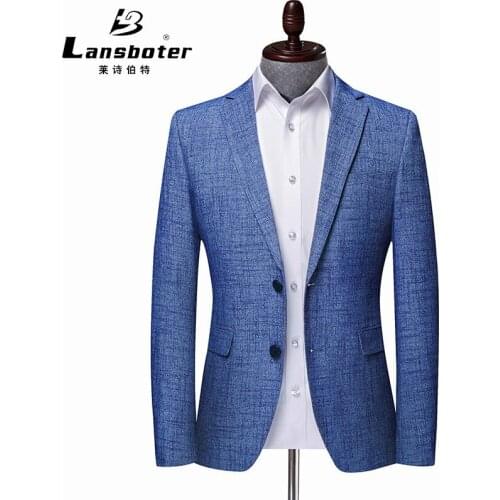Elegant Blazer Men High Quality Slim Fit Two Buttons Suit Jacket Men Terno Masculino Blazers Party Working Blazer Dress FS-199