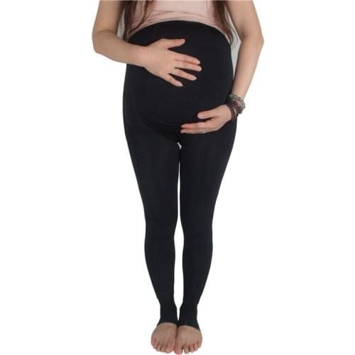 Maternity Pants Antumn Winter Warm Leggings Polyester and Spandex Women Casual Style Adjustable Trousers for Maternity Trousers