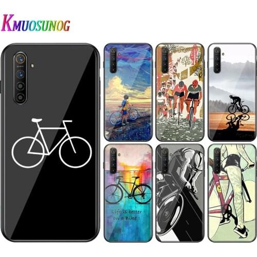 For OPPO A5 A9 2020 F7 Phone Cover Shell BIKE CYCLING for OPPO Reno 2 Z 2Z 2F 3 4 Pro 5G Bright Black Phone Case