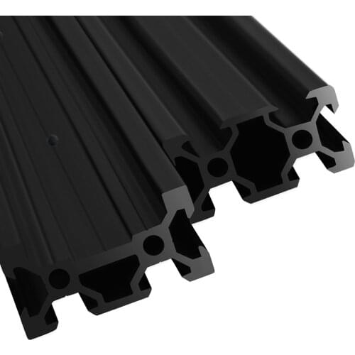 Black 200-500mm Length 2040 V-Slot Aluminum Profile Extrusion Frame for MGN 12C 12H CNC Laser Engraving Machine 3D Printers