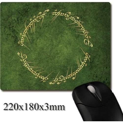 Black Speech inscription of the one ring CG printed Heavy weaving anti-slip rubber pad office mouse pad Coaster Party favor gift