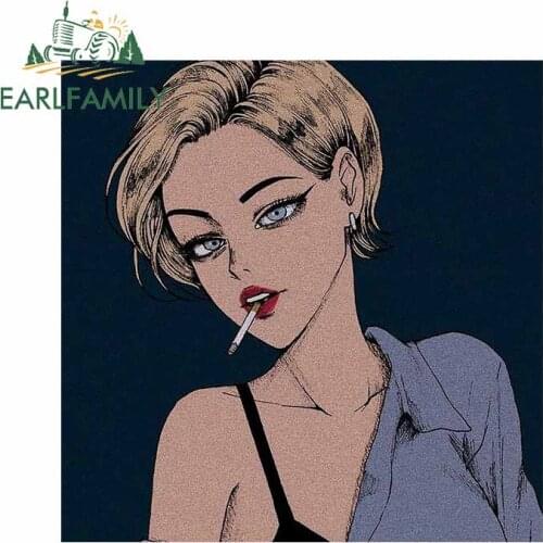 EARLFAMILY 13cm x 13cm For Sexy Girls Repair Decals Bumper Car Stickers Body For Car Waterproof Vinyl Material For JDM SUV RV