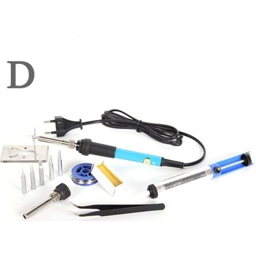 110V / 220V 60W Temperature Adjustable Electric Soldering Iron Mini Handle Heat Pencil Solder Station With Iron Tips Stand Tool