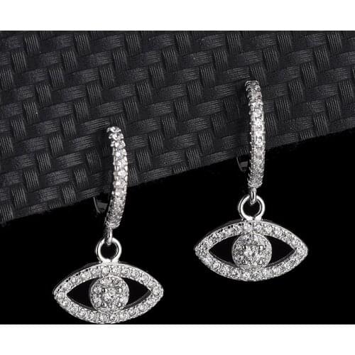 European And American Trend Eyes Devils Eye Earrings S925 Sterling Silver Fashion Female Earrings Jewelry