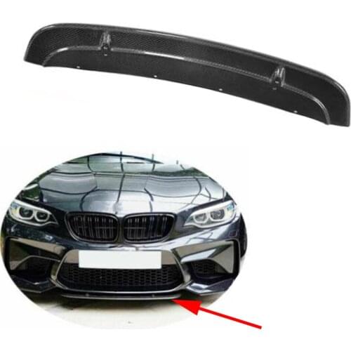 Carbon Fiber FRP Front Bumper Lip Spoiler Splitters Headbumper Forged For BMW 2 Series F87 M2 2016 2017 2018