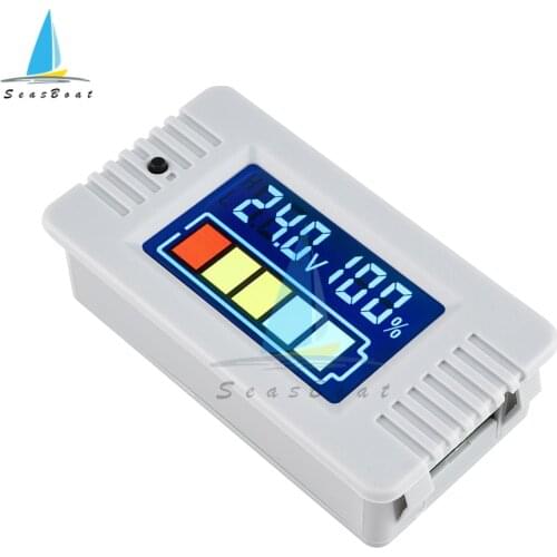 Battery Capacity Indicator 12V 24V 36V 48V 60V 72V 0-100V Li-ion Lead acid Battery Tester with LCD Digital Voltmeter