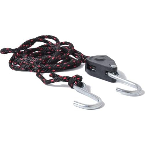 Kayak Boat Bow Rope Stern Braided Nylon Tie Downs Stainless Steel Adjustable Hanger Safety Rope 2.5 Meters