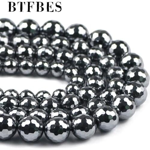 Natural Stone beads Faceted DiscoTitanium hertzs Magic Ball Round Loose Beads For Jewelry Making DIY Bracelet Necklace 6 8 10mm