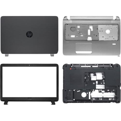 NEW For HP Probook 455 G2 450 G2 768123-001 AP15A000100 Laptop LCD Back Cover Front Bezel Hinges Palmrest Bottom Case Black