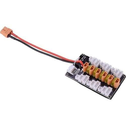 1S-3S XT30 Plug Lipo Battery Parallel Charging Board With short circuit protection function 6pcs XT30 to XT60 RC Battery Parts