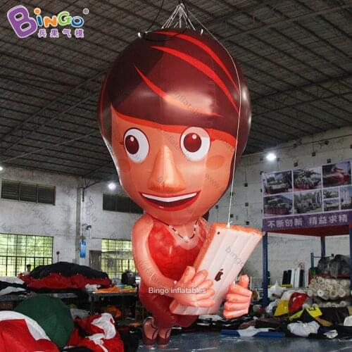Personalized 11.5 feet height big inflatable anime girl / 3.5m tall inflatable cartoon girl toy