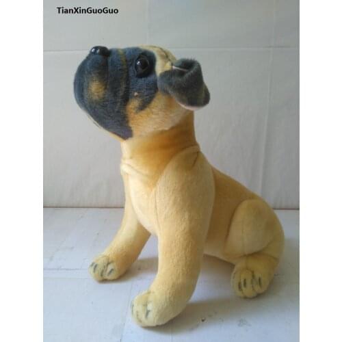 About 30cm squatting pug dog plush toy doll Christmas gift b1779
