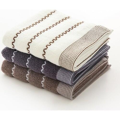 RUBYLOVE Women And Men Wave Printed Breathable Soft Cotton Face Towel Bathroom Hand Towel Quick Dry Handtowel