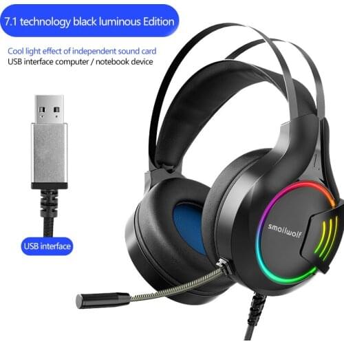 Professional Led Light Wired Gamer Headphones With Microphone For PS4 PS5 Xbox One Computer Bass Stereo PC Gaming Headset Gifts
