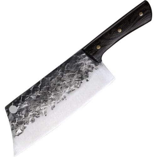 Hand Forged Boning Meat Cleaver Handmade Hammered Slicing Knife Professional Chef Cooking Cutlery 5Cr15 Kitchen Accessories Tool