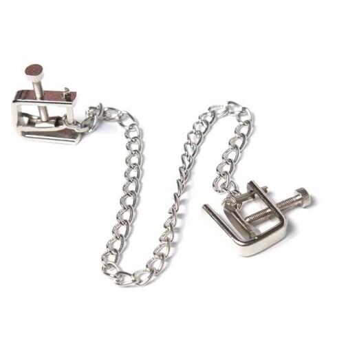 Adult Games Fetish Flirt Metal Sexy Breast Nipple Clamps With Chain Nipple Clips Sex Products Erotic Toys Sex Toys For Couples