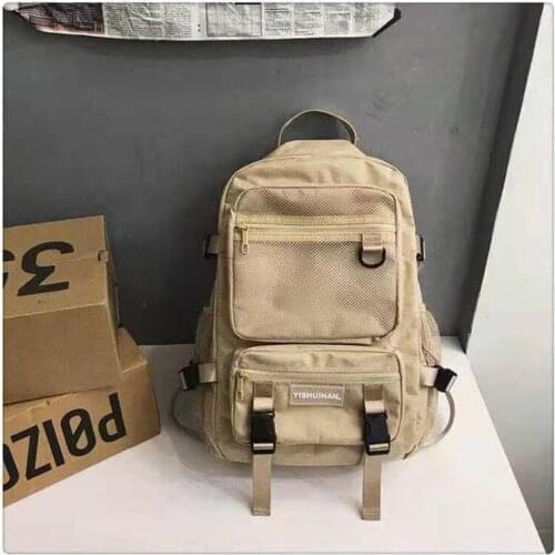 Schoolbag male fashion Sufengfeng simple large capacity Hong Kong style retro fashion computer doubleKM9003