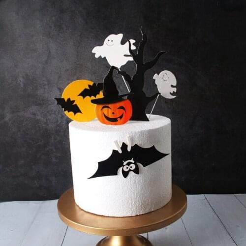 Halloween party decoration Cake Topper Halloween cake decoration insert sign Dessert decoration Pumpkin Decoration Sign