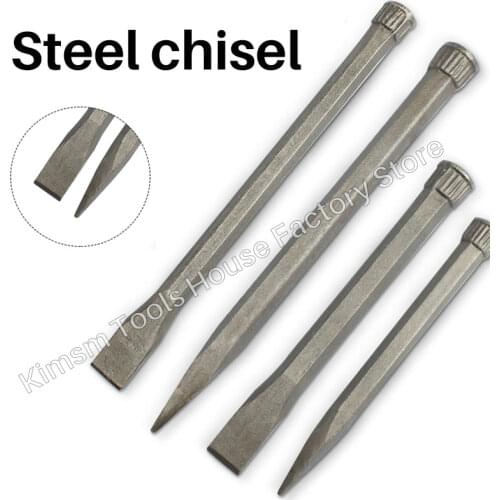 Universal Style Flat And Pointed Steel Chisels For Woodworking Concrete Wall Rock Multifunction Drill Bit Set Cold Chisels