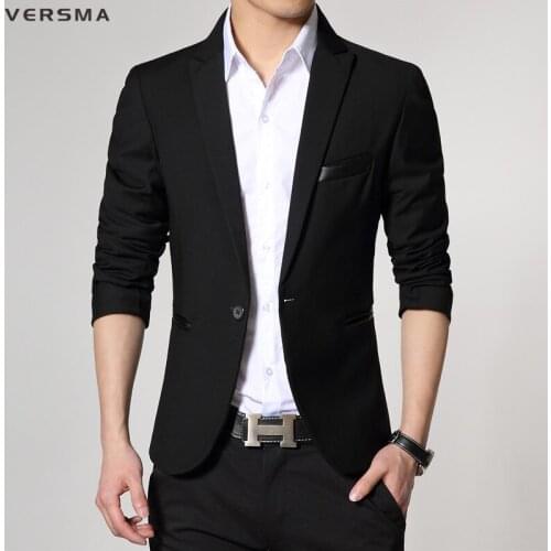 VERSMA 2017 Men Casual Suit Blazer Hombre Blue Men Blazer Designs Costume Homme Stylish Mens Formal Suit Jacket Blazer Style Men