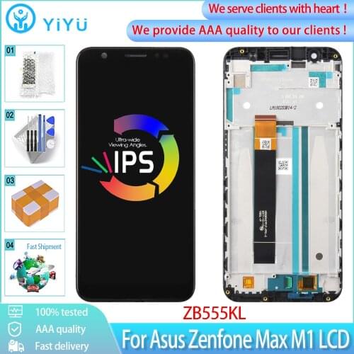 5.5" Orig For Asus Zenfone Max (M1) ZB555KL LCD Display Touch Screen Digitizer Assembly Replacement For ASUS ZB555KL LCD+Frame