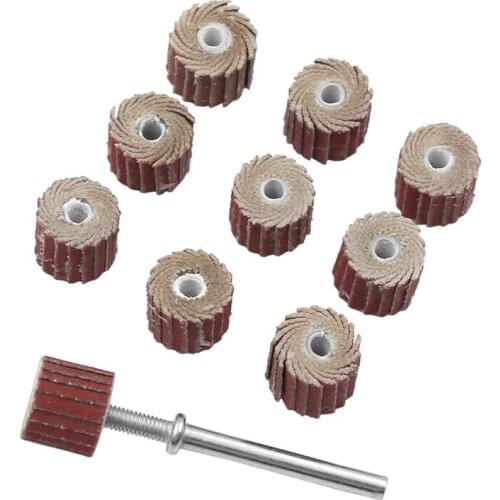 10pcs+1 Sanding Flap Disc Grinding Flap Wheels Brush Sand For Dremel Accessories For Abrasive Grinder Rotary For Dremel Tools