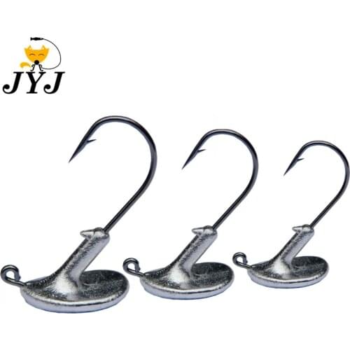 10PCS/Lot 3.5g 5g 7g 10g 14g Tumbler Lead Head Hook Jig Bait Fishing Hook For Soft Lure Fishing Tackle fishing tackle accessorie