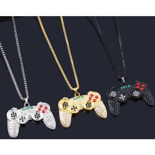 2020 Gamepad With Rhinestones Necklace for Women Men Game Controller Pendant Necklaces Charms Jewellery Necklaces for Teen Girls