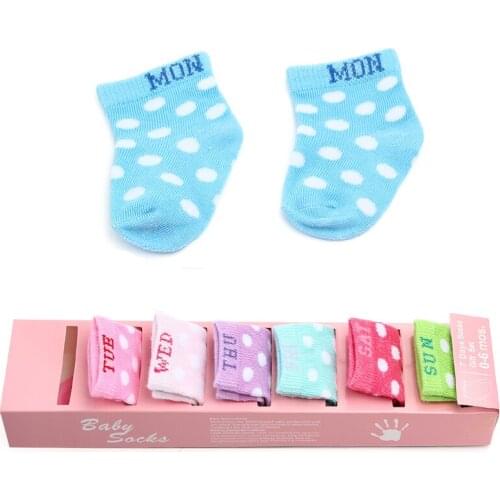 2021 6 Pair Baby Boys Girls Infant Cotton Cartoon Floral Pattern Socks Warm Anti Slip Floor Socks Leg Warmer