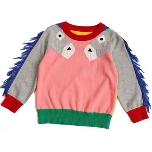 2021 Baby Sweater Knitwear Infant Sweater Baby Girl Clothes Cartoon Horse Kids Sweaters Children Clothes Pull Fille