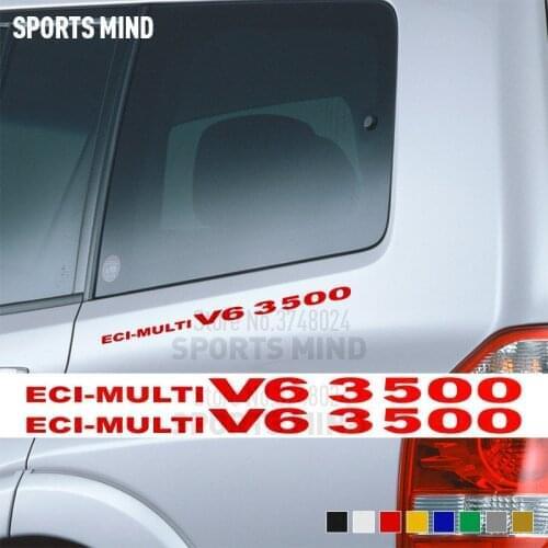 3 Pairs Vinyl Car Styling ECI-multi V6 3500 For Mitsubishi Pajero Shogun Montero MK2 V20 Exterior Accessories Car Sticker Decals