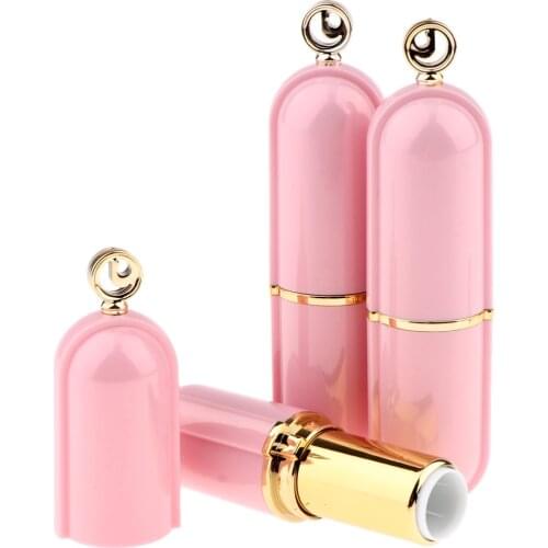 3Pcs Empty Ended-Grade Lipstick Tubes Holder Balm DIY Solid Perfume Bottles