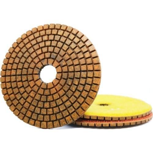 3Pcs/Set 4 Inch 100mm Diamond Metal Bond Polishing Pads For Dry and Wet Use Polishing for Stone Granite Concrete Marble