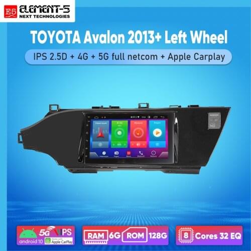 ELEMENT-5 7" 2G+32G Android 8,9,10 4G WIFI RDS DSP Car Radio For TOYOTA Avalon 2013+ Left Wheel, Navigation GPS HIFI