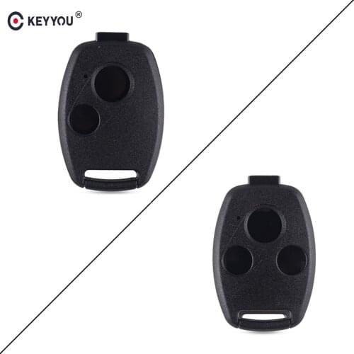 KEYYOU 20x 2/3 Buttons Remote Car Key Shell Case For Honda Civic Accord CRV Pilot Fit No Blade