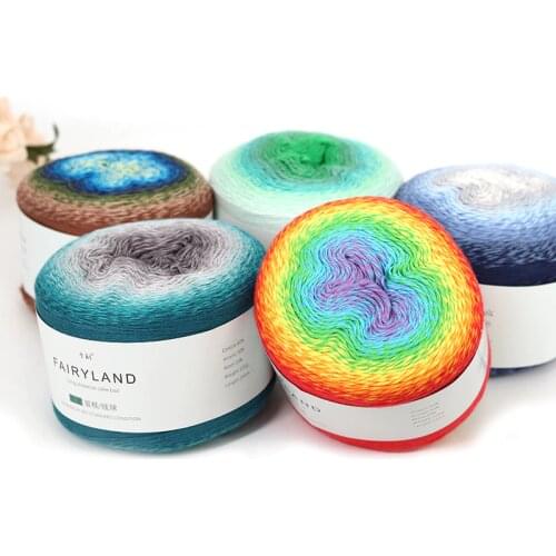 COOMAMUU Summer Fashion Cake Yarn 1000Meters Hand Knitting Fancy Yarn for Crocheting Shawl Blanket Soft Cotton Acrylic Thread