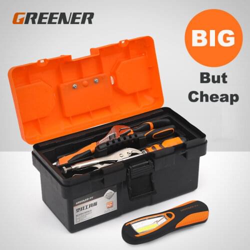 GREENER Suitcase Tool Box Professional Suit Bag Hardware Garage ABS Plastic Portable Large Space Part Box Thickened Toughness